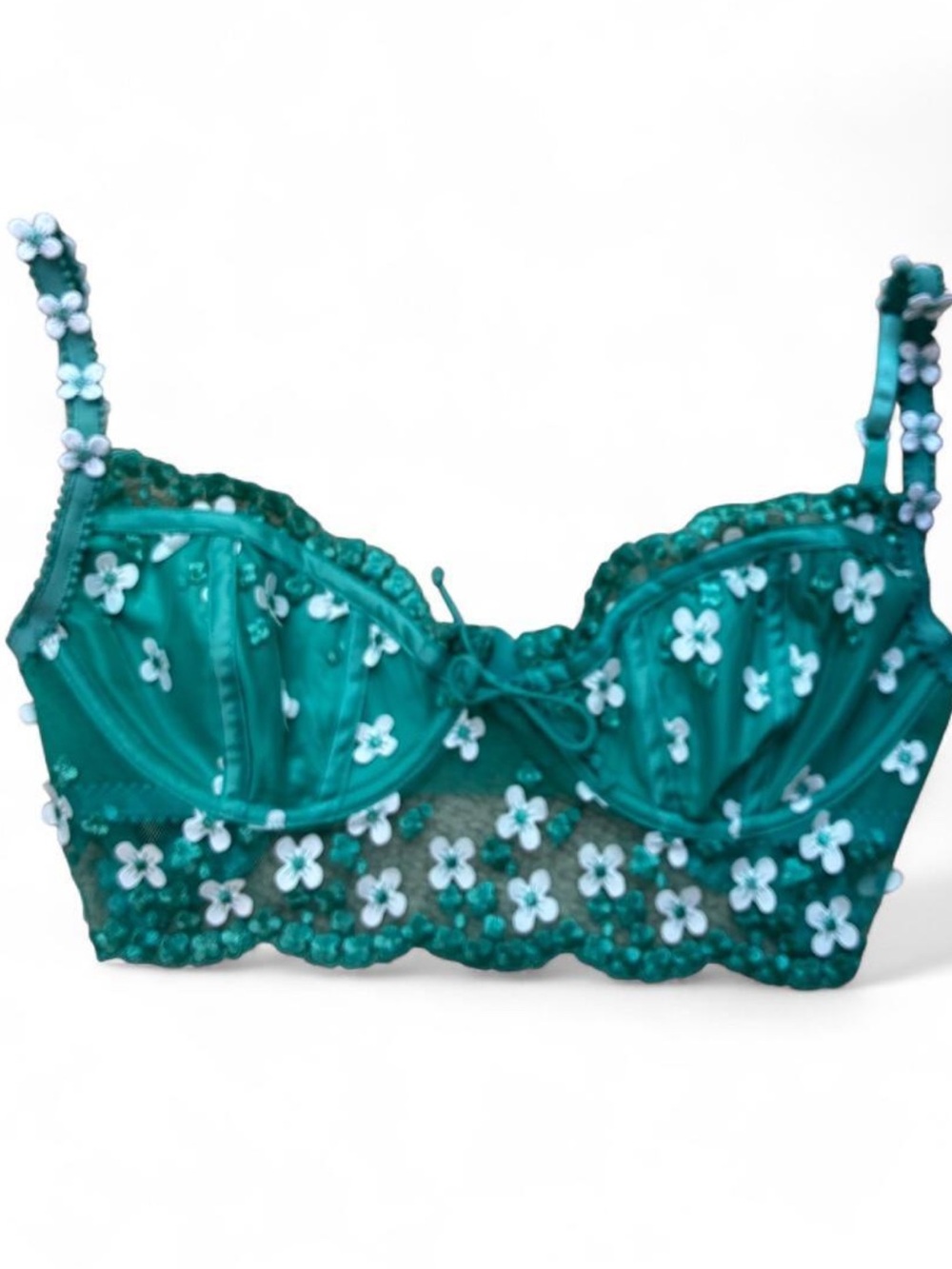 For Love & Lemons Floral Lace Longline Bralette top